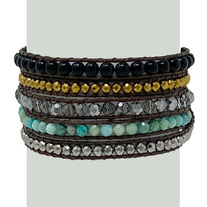 Amazonite mix DIY wrap bracelet kit - TruLoom